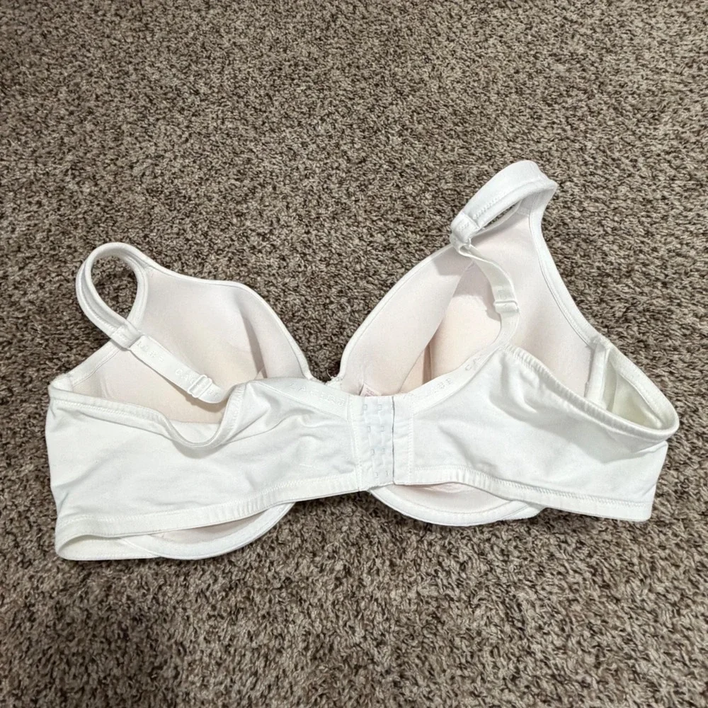 Cacique White Smooth T-Shirt Underwire Bra 46DDD Full Coverage Adjustable Straps